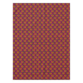 赤とオレンジの正方形ハロウィンカラータブレクロース テーブルクロス (正面)