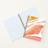 赤とオレンジの波スパイラルノートブック ノートブック (内部)