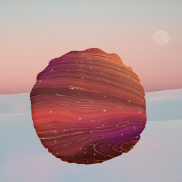 赤とオレンジの淡い溶融地層 ラウンドクッション