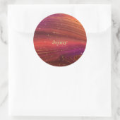 赤とオレンジの淡い溶融地層 ラウンドシール (バッグ)