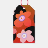 赤とオレンジの花 ギフトタグ (正面)