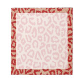 赤とオレンジヒョウ ノートパッド (正面)