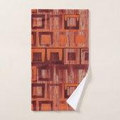 赤とオレンジ抽象芸術 バスタオルセット (ハンドタオル)