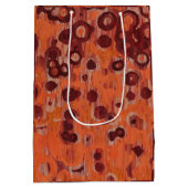 赤とオレンジ抽象芸術 ミディアムペーパーバッグ (裏面)