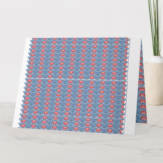 赤とオレンジ絵を描が一緒に渦巻き、Vを作成 カード (裏面)