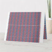 赤とオレンジ絵を描が一緒に渦巻き、Vを作成 カード (正面)