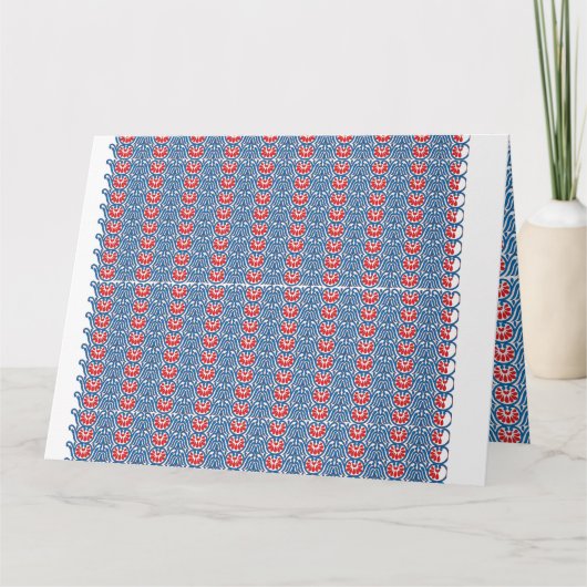 赤とオレンジ絵を描が一緒に渦巻き、Vを作成 カード (正面)