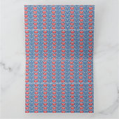 赤とオレンジ絵を描が一緒に渦巻き、Vを作成 カード (内部)