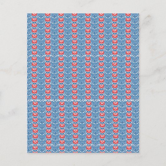 赤とオレンジ絵を描が一緒に渦巻き、Vを作成 チラシ (正面)