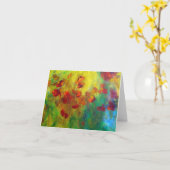 赤とオレンジ カード (黄色い花)