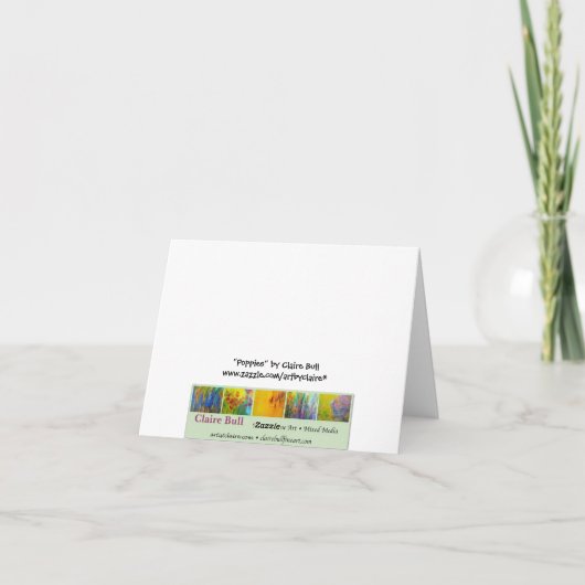 赤とオレンジ カード (裏面)