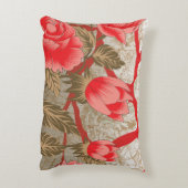 赤とカラフル金ゴールドpaを特徴とするファブリックデザイン アクセントクッション (裏面(縦))