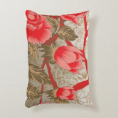 赤とカラフル金ゴールドpaを特徴とするファブリックデザイン アクセントクッション (正面(垂直))