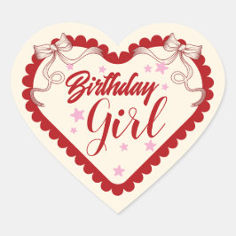 赤とクリームのクッキー コケット ラベル ステッカー