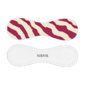 赤とクリームのゼブラパターン（名前あり） 野球ボール (パネル)