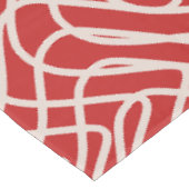 赤とクリームの抽象芸術線パターン テーブルクロス (アングル)