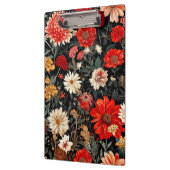 赤とクリームの濃いフローラクリップボード クリップボード (左)