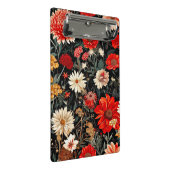 赤とクリームの濃いフローラミニクリップボード ミニクリップボード (アングル)