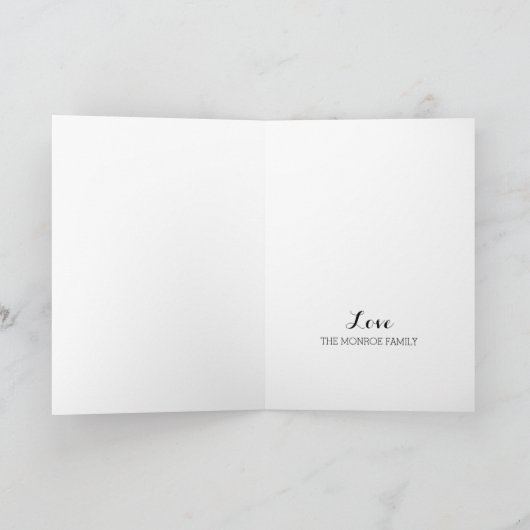 赤とクリームの花柄ウサギイースターエッグ, イースター カード (内部)