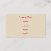 赤とクリームジンガムの名刺 名刺 (裏面)