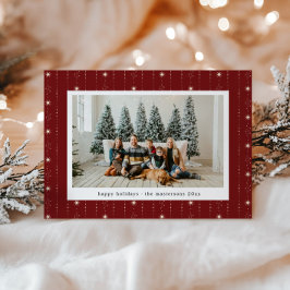 赤とクリームスター壁紙フォトホリデーカード シーズンカード