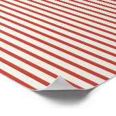 赤とクリームストライプの ポスター (角)