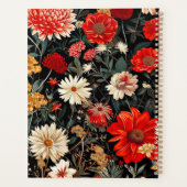 赤とクリームダークフローララージプランナー プランナー手帳 (裏面)