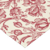 赤とクリームチューリップToile - フランスの Country Decor テーブルクロス (アングル)