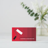 赤とグラデーションロ絵を描ーラ、ペインターとデコレータ 名刺 (スタンド正面)