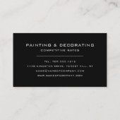 赤とグラデーションロ絵を描ーラ、ペインターとデコレータ 名刺 (裏面)