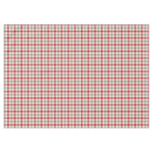 赤とグレーのファームスタイルのチェック テーブルクロス (正面(横))