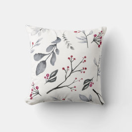 赤とグレーのホリーを独自の色に変更 クッション