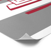 赤とグレーの消防車カスタム ポスター (角)