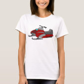 赤とグレー スノーモービル Tシャツ (正面)