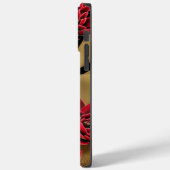 赤とコンテンポラリー金ゴールド抽象芸術ミニマル Case-Mate iPhoneケース (裏面 / 左)