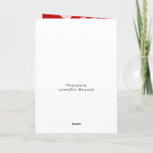 赤とゴールドの愛をあなたに 水彩 ヴァレンタインデー シーズンカード (裏面)