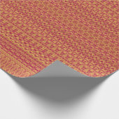 赤とサフラン・ダマスク ラッピングペーパー (角)