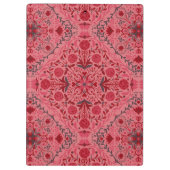 赤とスイカのピンクのフローラタイル クリップボード (裏面)