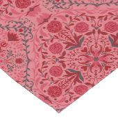 赤とスイカのピンクのフローラタイル ショートテーブルランナー (コーナー)