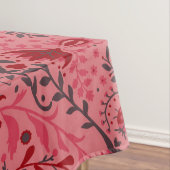 赤とスイカのピンクのフローラタイル テーブルクロス (インサイチュ)