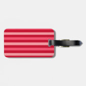 赤とストライプピンクのバレンタイン ラゲッジタグ (裏面横)