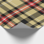 赤とタンの格子 ラッピングペーパー (角)