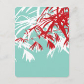 赤とターコイズ竹葉の中国の茶の湯 エンクロージャーカード (裏面)