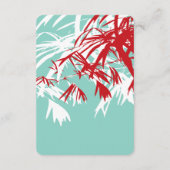 赤とターコイズ竹葉の中国の茶の湯 エンクロージャーカード (裏面)