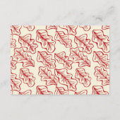 赤とターコイズ素朴の結婚返信RSVPカード 出欠カード (裏面)