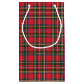 赤とタータンチェックパターン スモールペーパーバッグ (裏面)