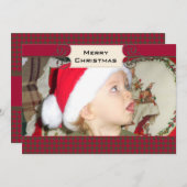 赤とチョコアーガイルーカスタムトの写真ホリデーカード シーズンカード (正面/裏面)