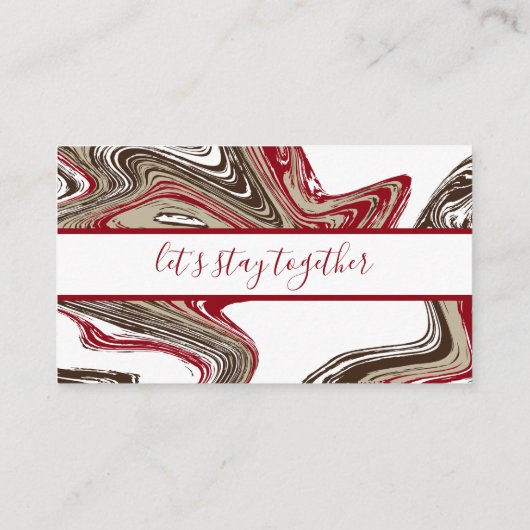 赤とチョコレートストロークロイヤリティパンチカード ロイヤリティカード (裏面)