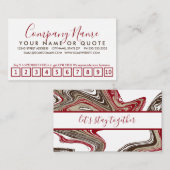 赤とチョコレートストロークロイヤリティパンチカード ロイヤリティカード (正面/裏面)