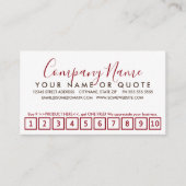 赤とチョコレートストロークロイヤリティパンチカード ロイヤリティカード (正面)